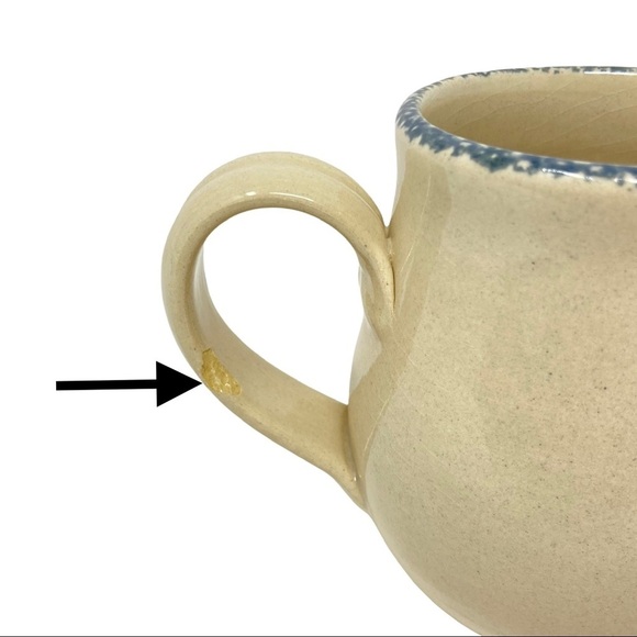 Casey Pottery Set of 3 Mugs. Burgundy Floral Heart Design. Hand Made. Vintage - Picture 5 of 7